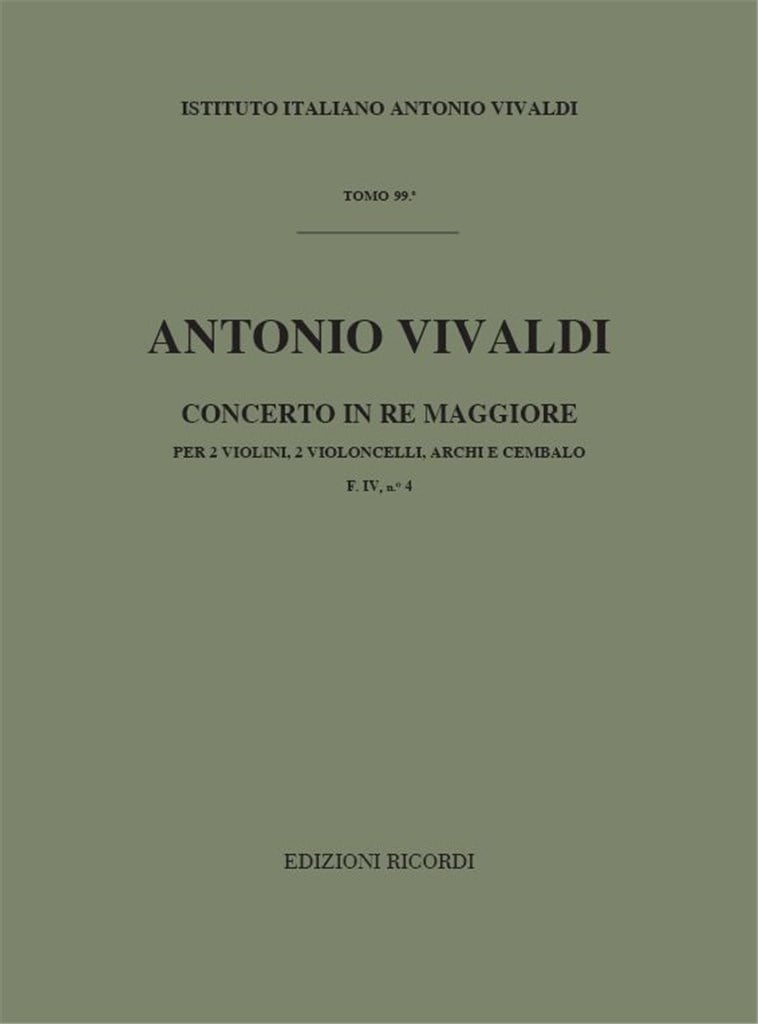 Concerti Per Vl. E Vc. Solisti Archi E B.C.: